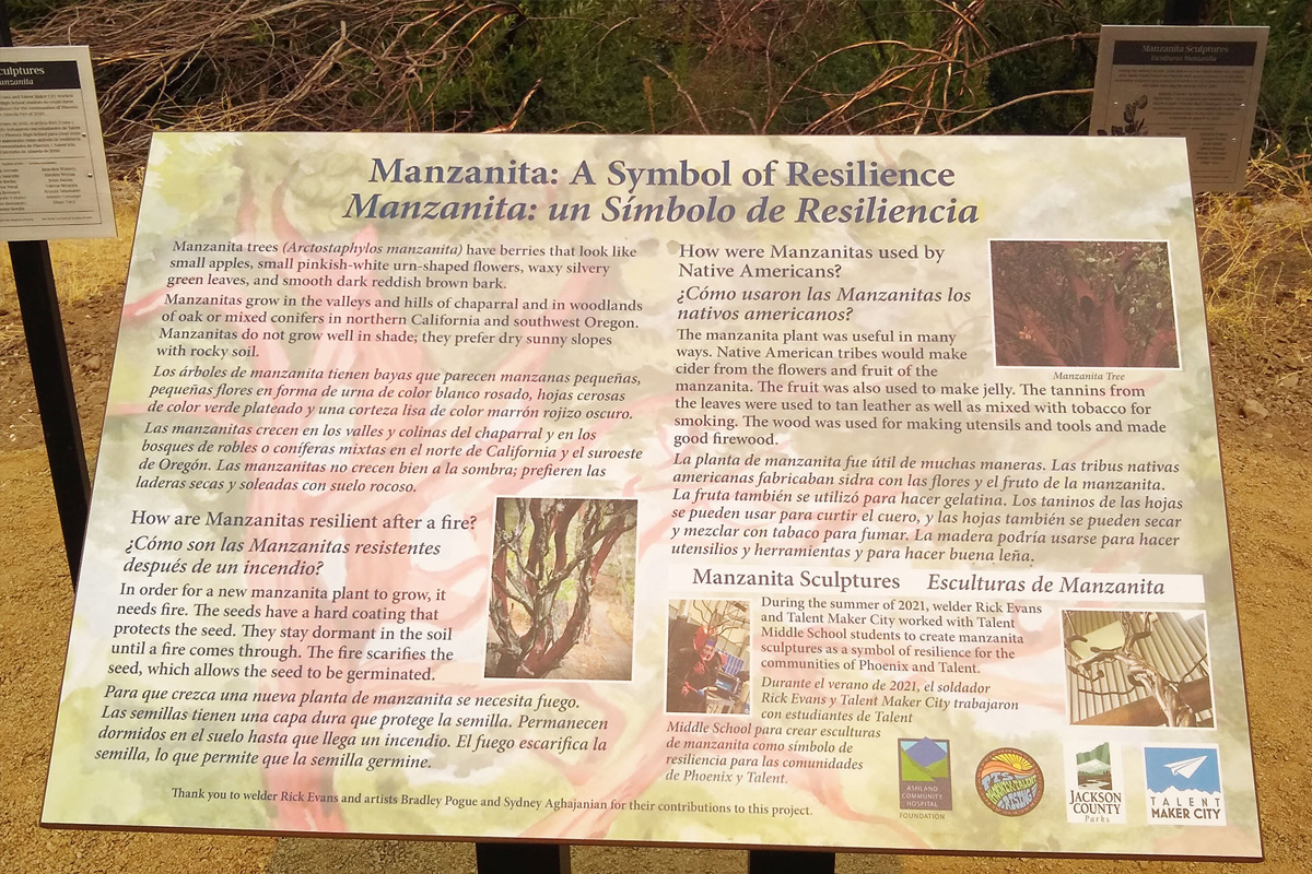 Manzanita Plaque