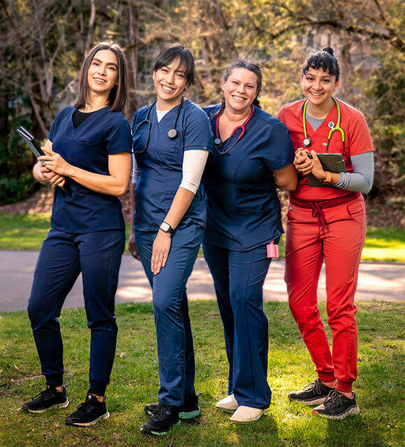 Four nurses in Lithia Park